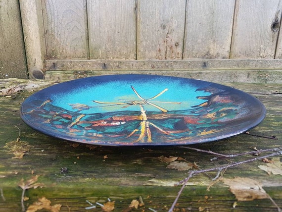 Vintage 60s Klopotec Dekor Zagreb Rucni Rad Handmade Steel Plate