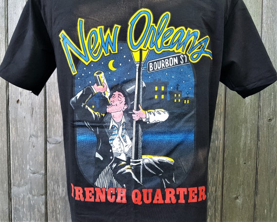 Vintage 90s NEW ORLEANS French Quarter T-Shirt Ma… - image 4