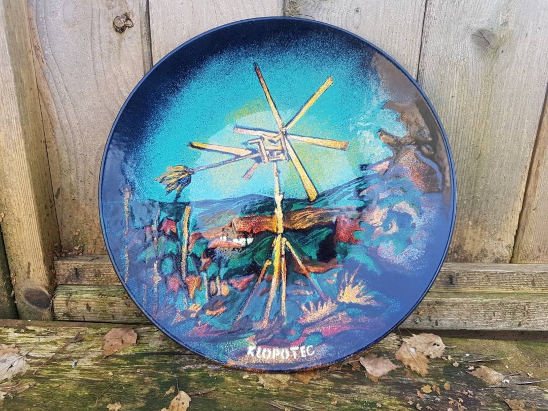 Vintage 60s Klopotec Dekor Zagreb Rucni Rad Handmade Steel Plate