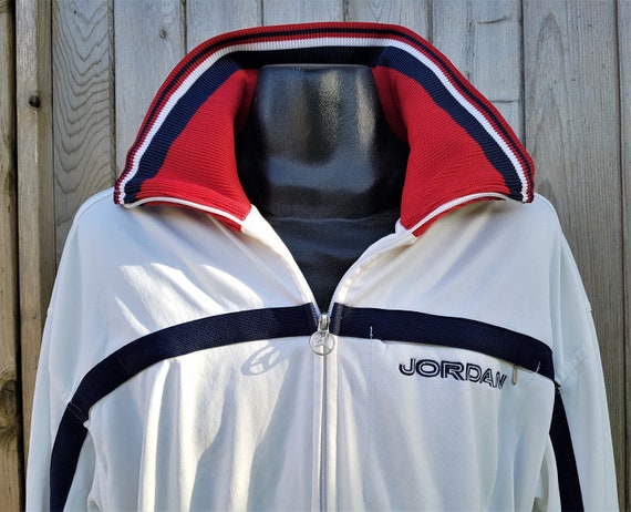 red white and blue jordan jacket