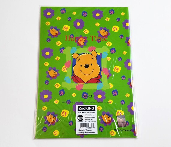 Vintage 90s Winnie the Pooh Sticker Album - Disney Happy Time Book
