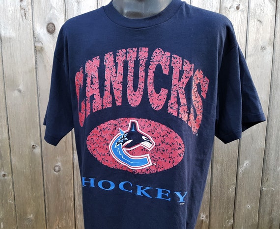 Vintage VANCOUVER CANUCKS HOCKEY T-shirt Authentic Giardini