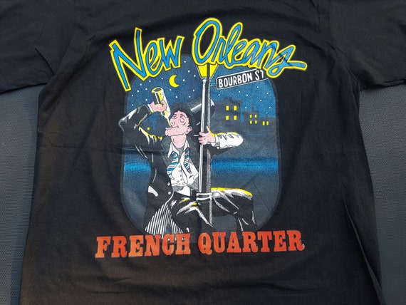 Vintage 90s NEW ORLEANS French Quarter T-Shirt Ma… - image 7