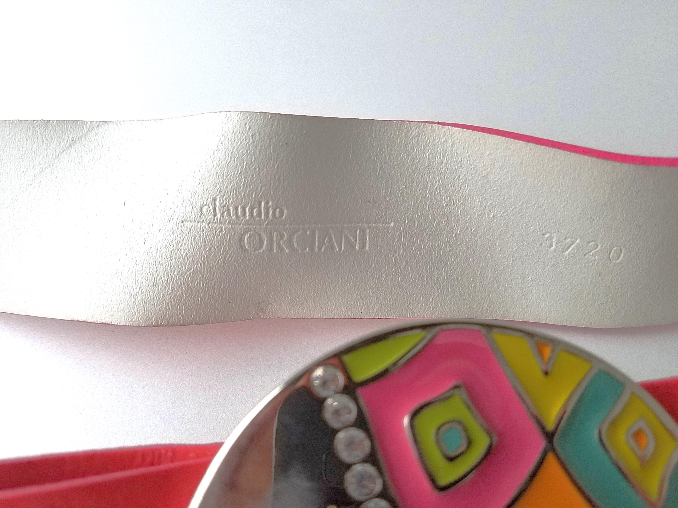 Vintage 80s Claudio Orciani Italian Leather Designer Drop 