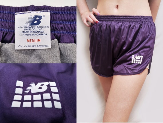 Vintage 80s NEW BALANCE Shiny Purple Satin Running Gym Vintage 80s NEW BALANCE Shiny Purple Satin Running Gym