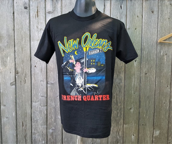 Vintage 90s NEW ORLEANS French Quarter T-Shirt Ma… - image 3