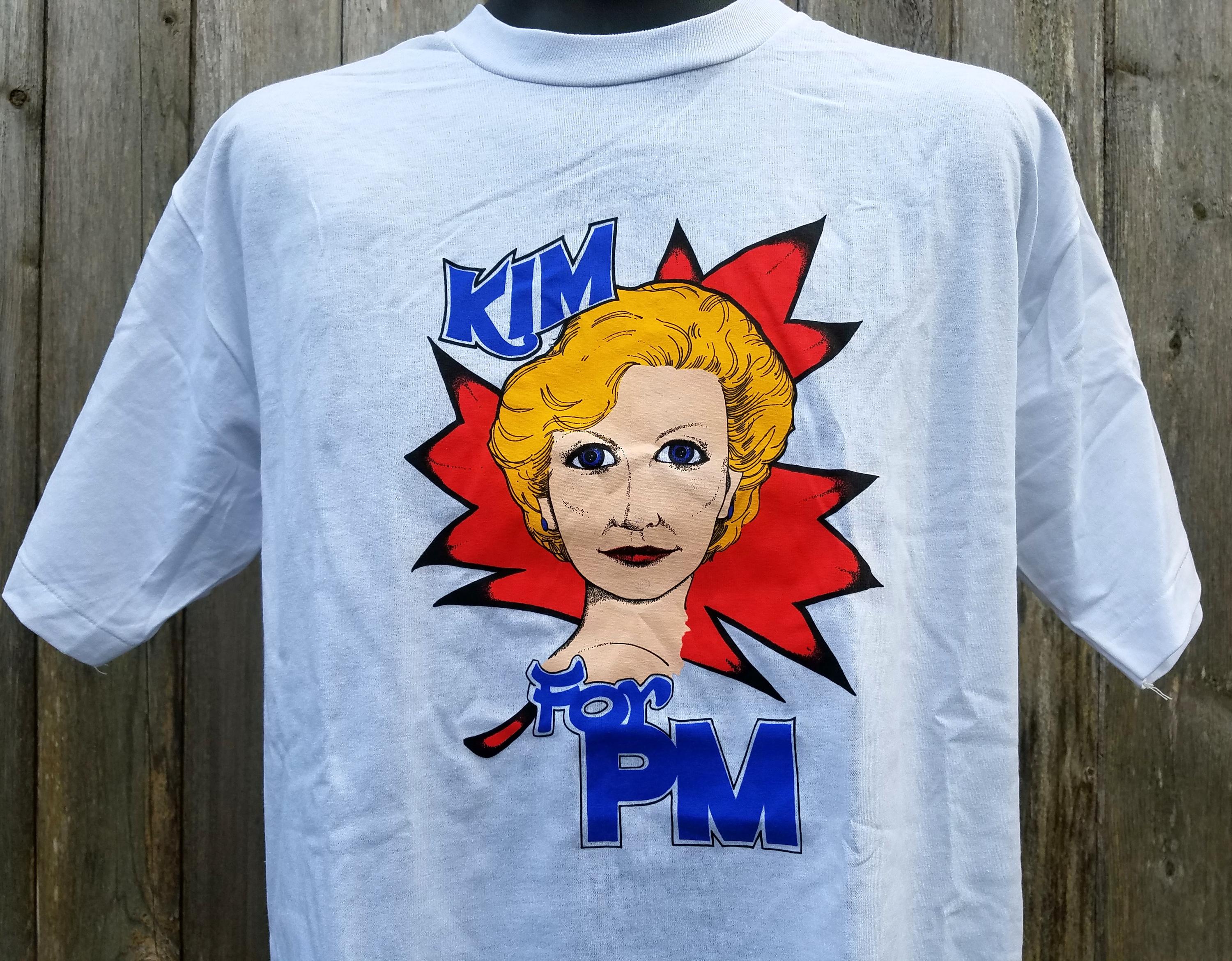 ヴィンテージ 90年代 キム・キャンベル首相Tシャツ - 希少 カナダ初の 