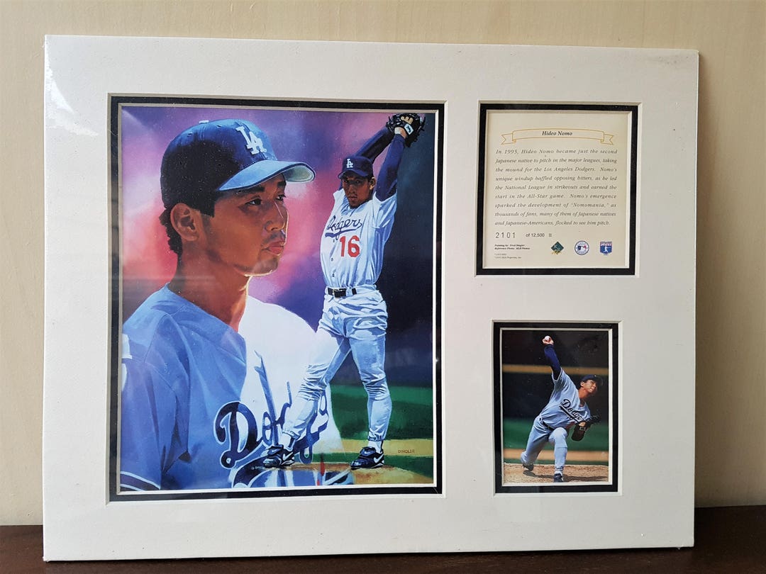 Hideo NOMO Vintage 1995 MLB Baseball Limited Edition Numbered Print