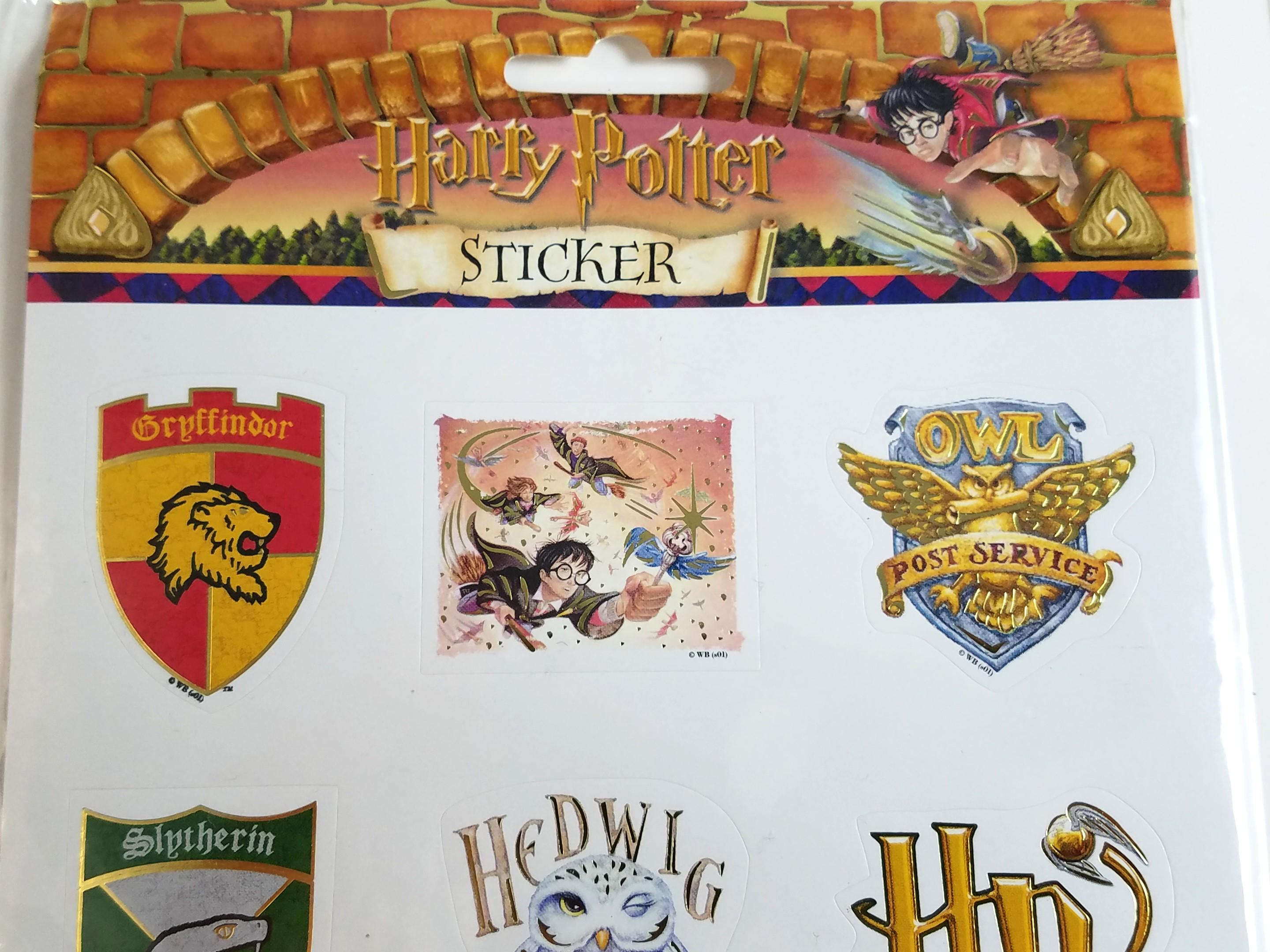HARRY POTTER Set of 13 Stickers - Warner Bros Vintage 2001 Sticker