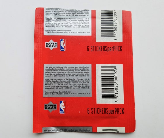 Vintage Pack of 1998 Upper Deck MICHAEL JORDAN Stickers