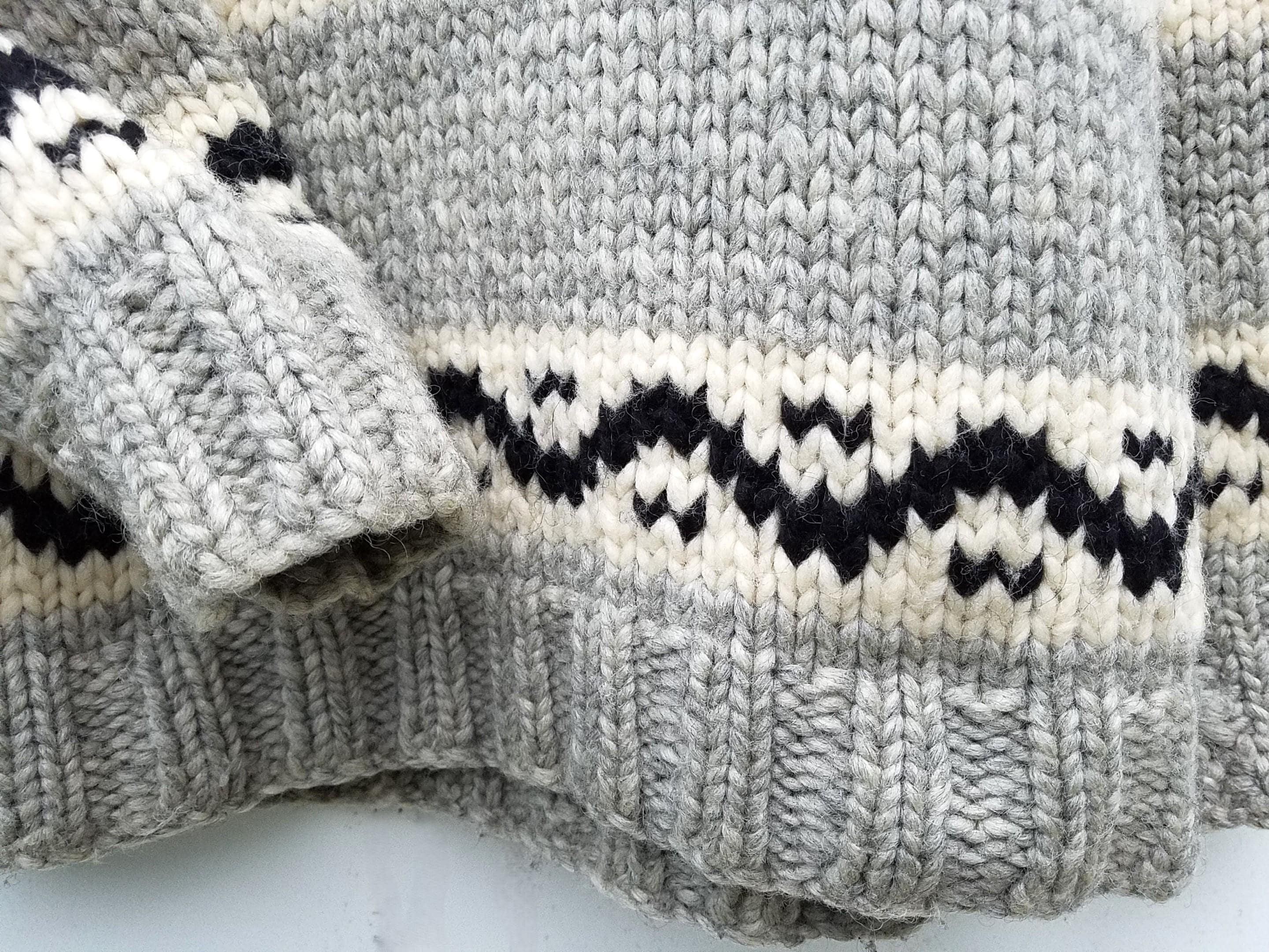 Vintage 70s/80s Authentic Cowichan Sweater - Hand-knit Coast 