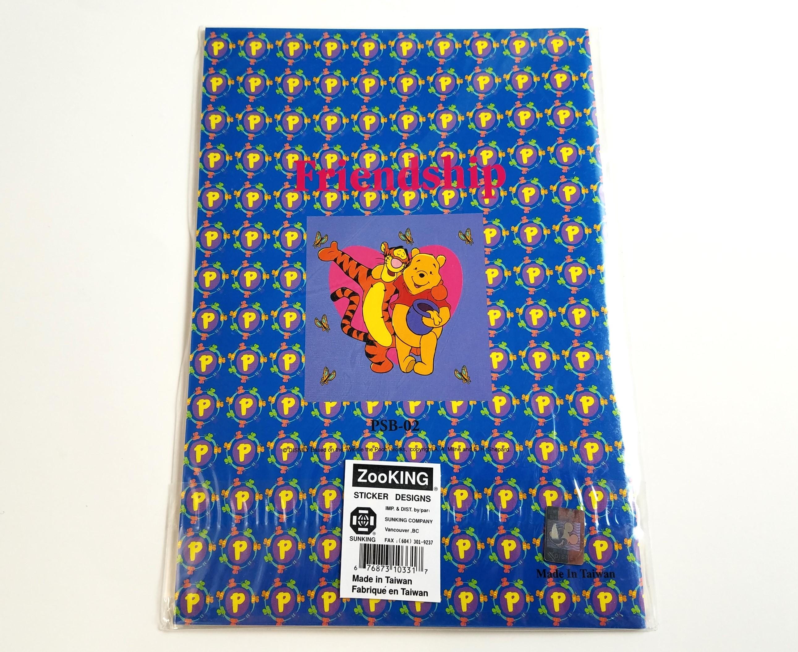 Vintage 90s Winnie the Pooh Sticker Album - Disney Friendship Book