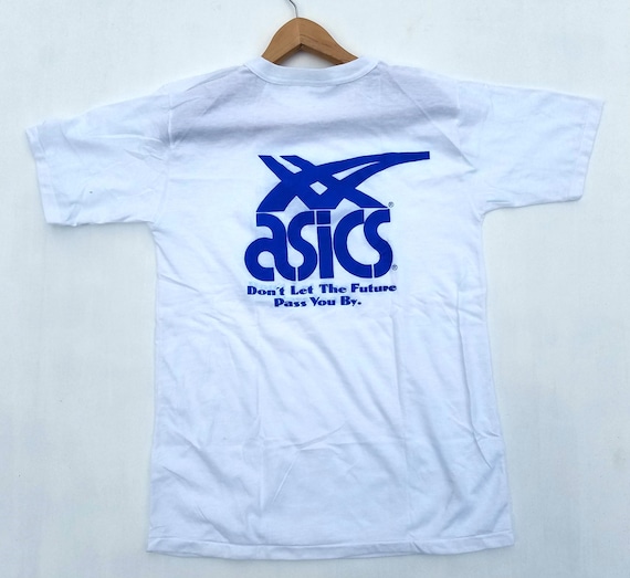 Vintage ASICS T-shirt - Don't Let the Future Pass You by - Size L