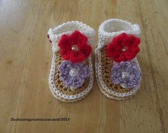 Crochet pattern Baby flip flops