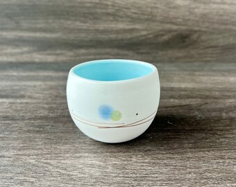 Playful-Dots Small Bowl/Cup - Unique Handmade Ceramics
