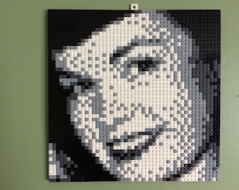 Bettie Page LEGO mosaic