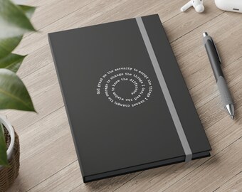 Cuaderno Serenity Swirl - Rayado - Un gran regalo para alguien en recuperación y celebrando su sobriedad en AA NA o cualquier programa de 12 pasos.