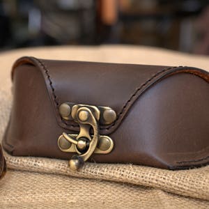 Extra large leather glasses case for Big frame glasses, Handcrafted