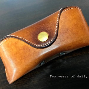 Leather Sunglasses Case, glasses case, vintage sunglass case hard for Ray Ban Wayfarer aviator persol image 4