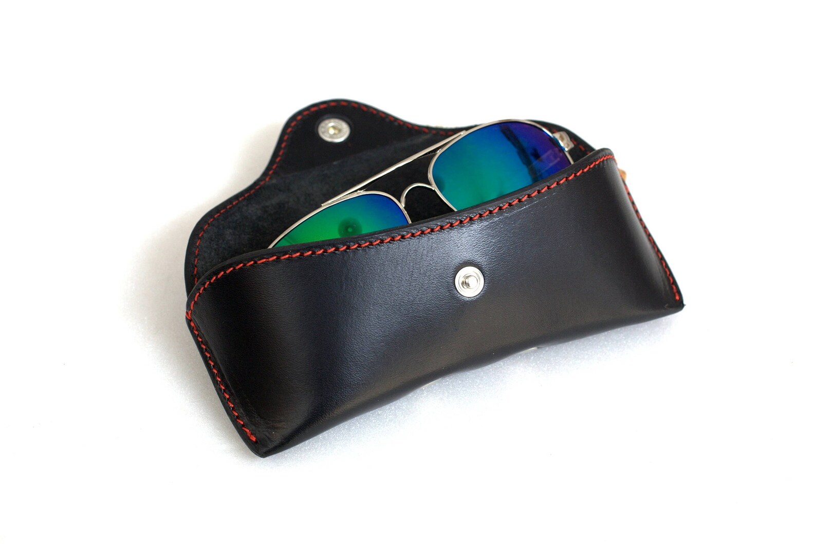 Leather Sunglasses Hard Case With Lining Sunglasses Case With Etsy
