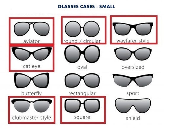 Celyfos® Glasses cases Size chart