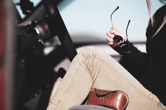 Glasses case vegetable tanned leather for Aviator - Wayfarer