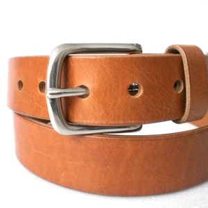 Belt Veg Tan 1.5&quot; Heavy Duty Leather casual belt