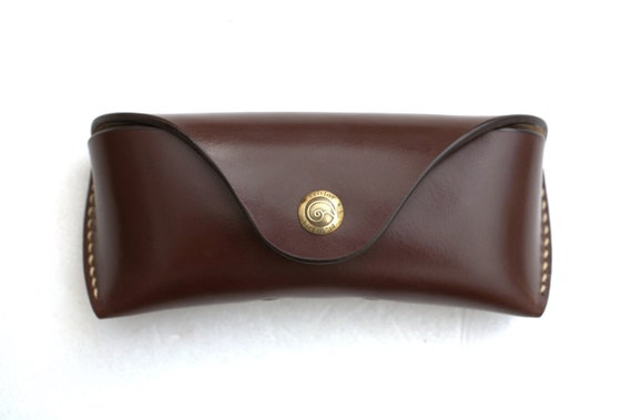 Bridle leather Glasses case Australian nut