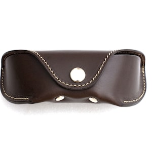 Glasses case for Oakley sunglasses case Veg tan Leather Chocolate brown