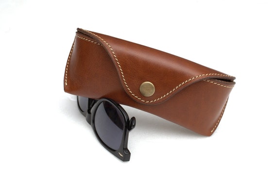 Leather glasses case Vintage Brown