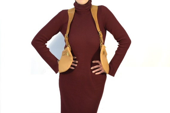 Leather shoulder Holster bag wallet iPhone 11 for women - sanitizer holder