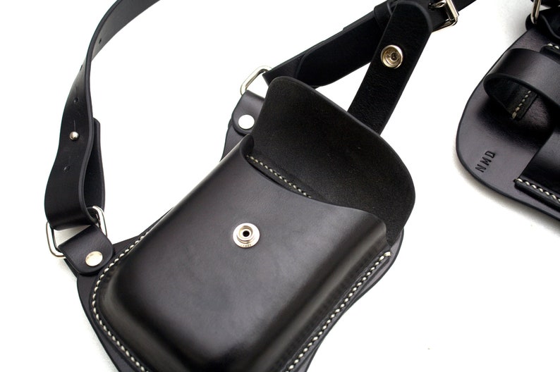 Leather Shoulder Holster Double Case for Iphone 1213 Pro /max Etsy