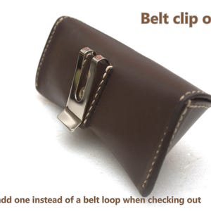 Leder Brillenetui Aviator AO Pilot personalisiertes Sonnenbrillenhalter mit optionalem Aufhängehaken Bild 9