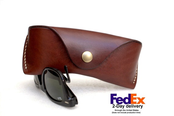 Leather Glasses case vegetable tanned leather