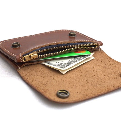 Mens Minimalist Wallet veg tan leather Personalized Vintage retailer Brown