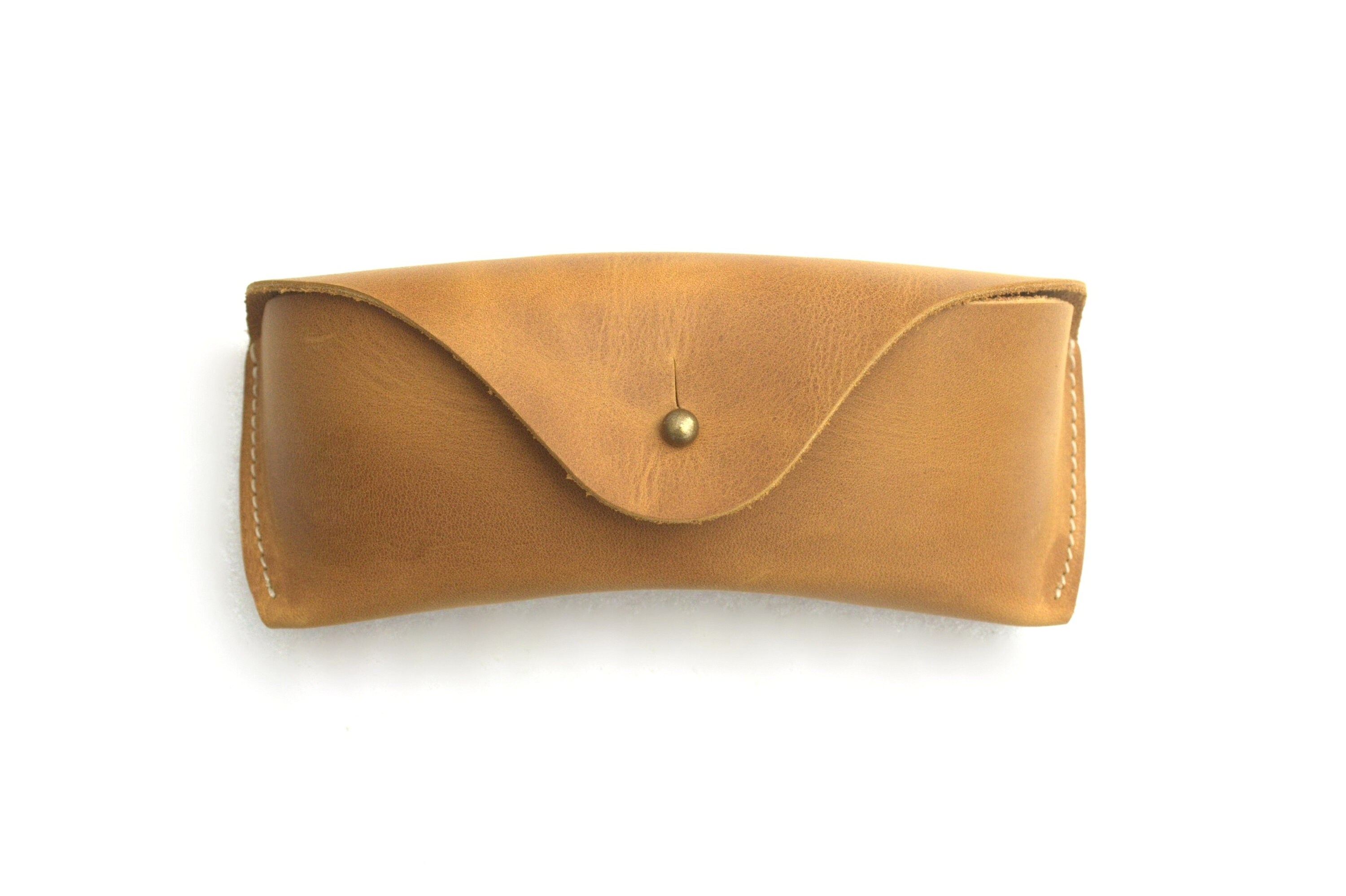 Leather Glasses Case - Saddle Tan - Red Clouds Collective - Made