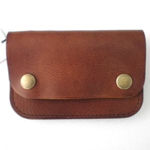 Cartera de cuero minimalista hecha a mano personalizada