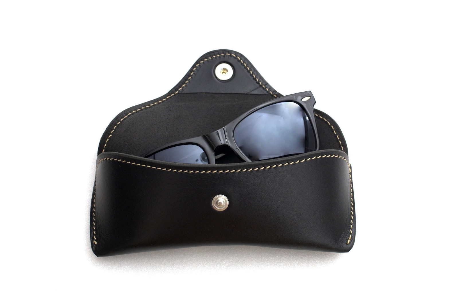 Leather Sunglasses Hard Case With Lining Sunglasses Case With Etsy