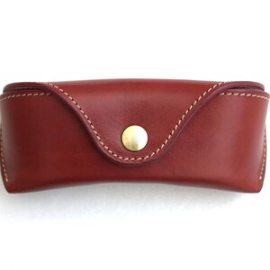 Leather sunglasses case  Oxblood Red personalized