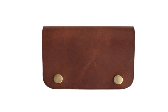 Celyfos ® Leather Wallet Hand made Italian leather brown personalized