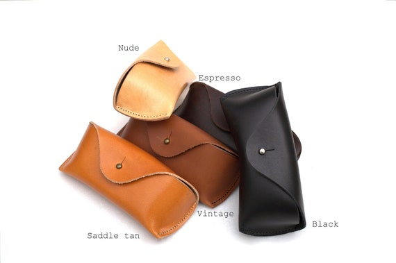 Leather Sunglasses Case vegetable tanned