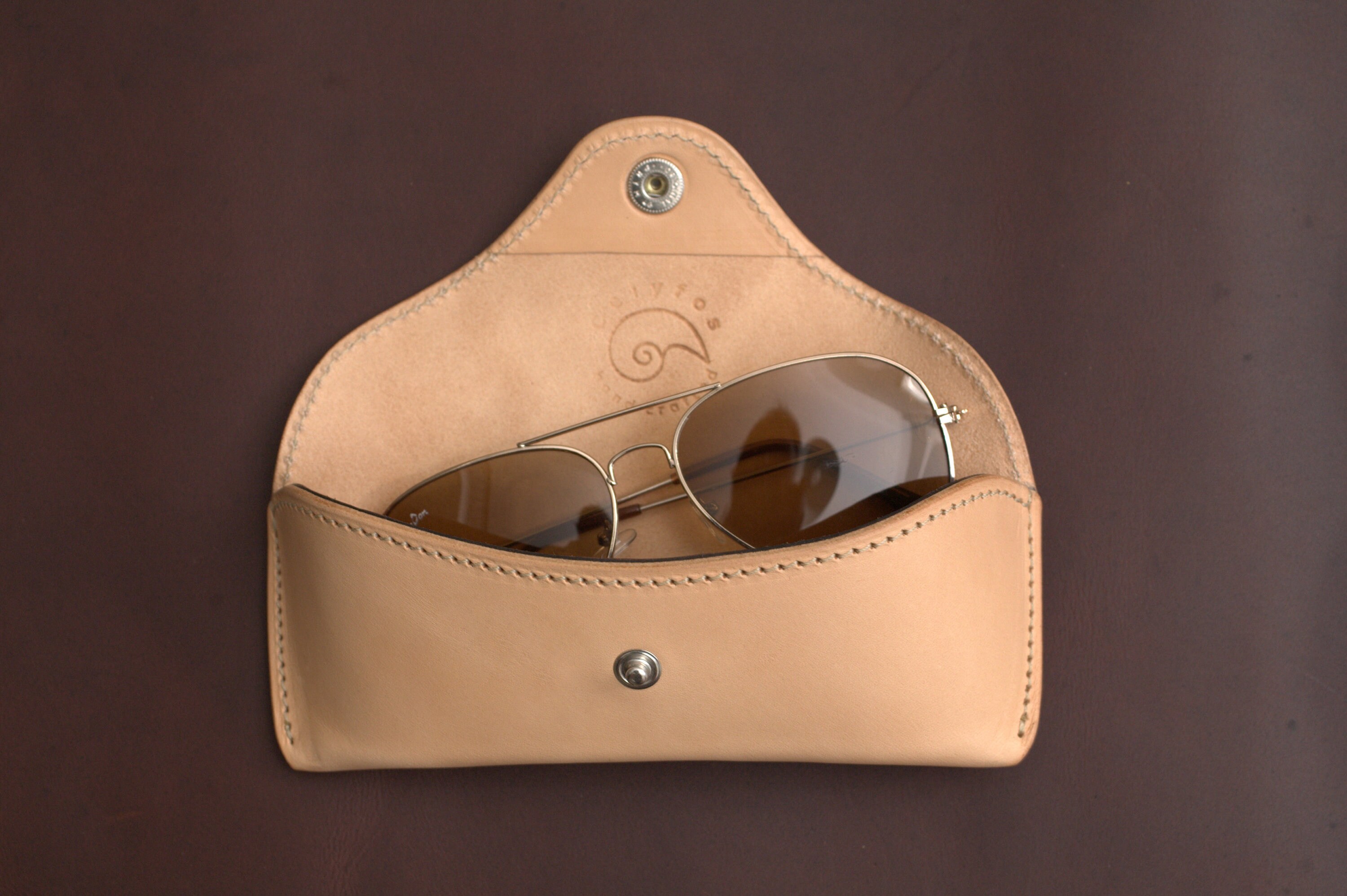 Leather Sunglasses Case Aviator AO Pilot Personalized Sunglass 