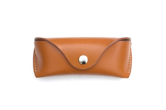 Bridle leather Glasses case Saddle tan