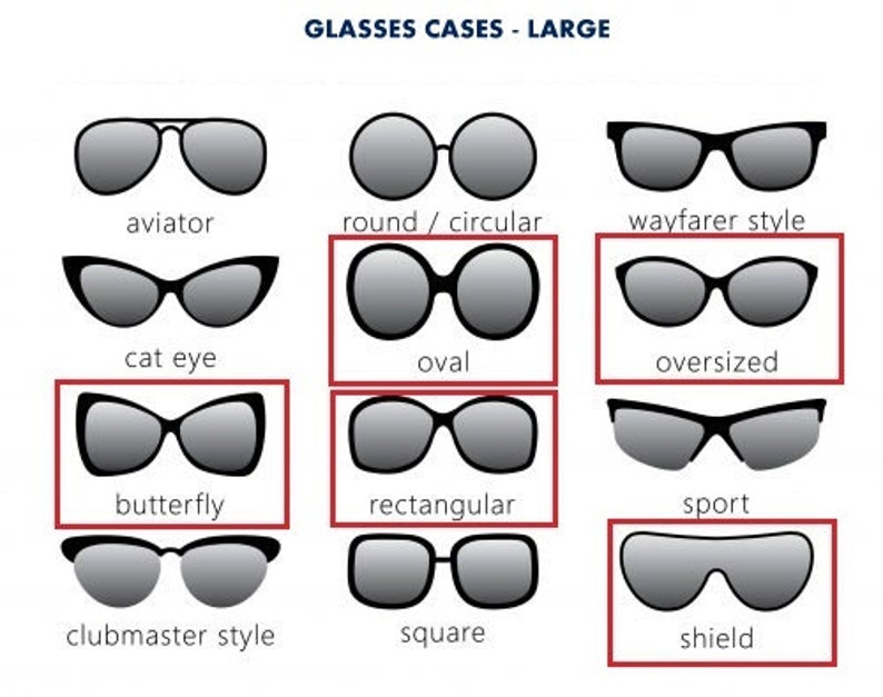 Celyfos® Glasses Cases Size Chart - Etsy