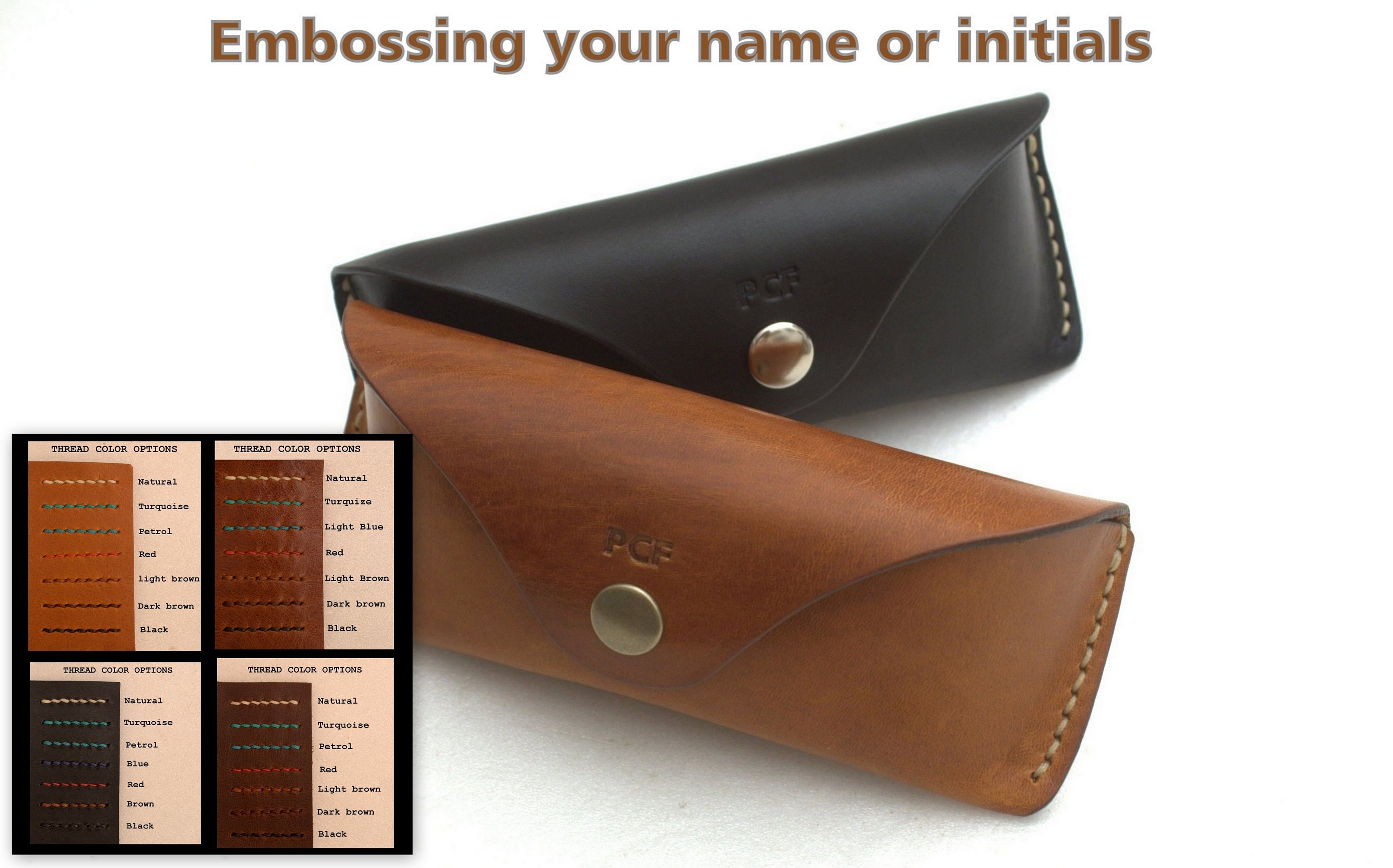 Leather Sunglasses Case Aviator AO Pilot Personalized Sunglass 