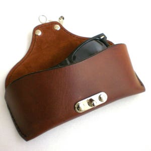 Leather Sunglasses case handcrafted image 3