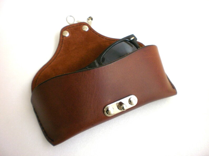 Leather Sunglasses case handcrafted image 3