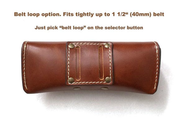 Belt Loop Add-on option for all Celyfos®  glasses case eyeglass case, reading glasses case, veg tan leather sunglasses case