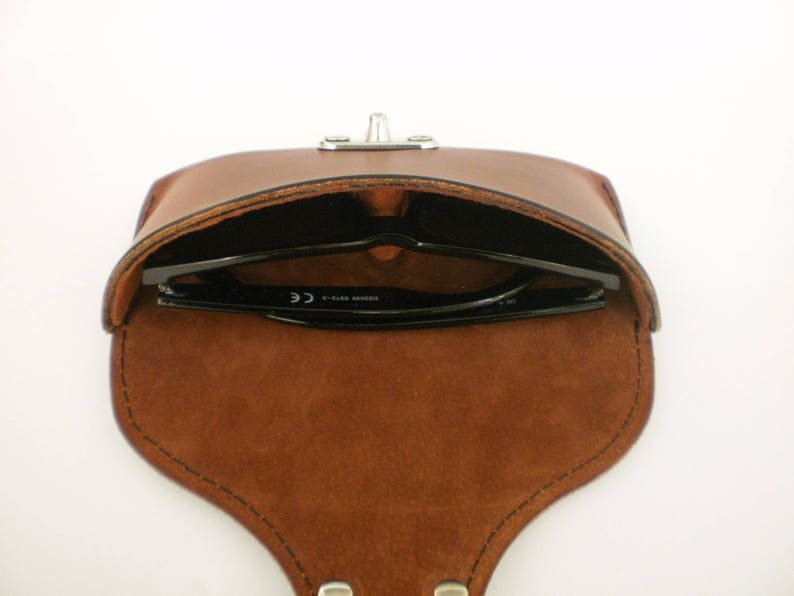 Leather Sunglasses case handcrafted image 4