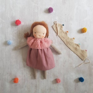 Waldorf princess doll, Waldorf doll from natural fabrics, Linen doll waldorf style, Waldorf style princess doll, image 5